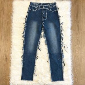 Distressed Blue Women's Jeans Size 28”